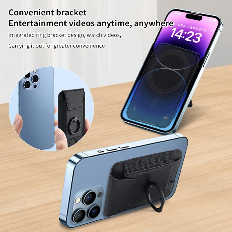 Магнитный кожаный кошелек Magsafe для IPhone 15 14 13 12 11 Pro Max S24 S23 S22