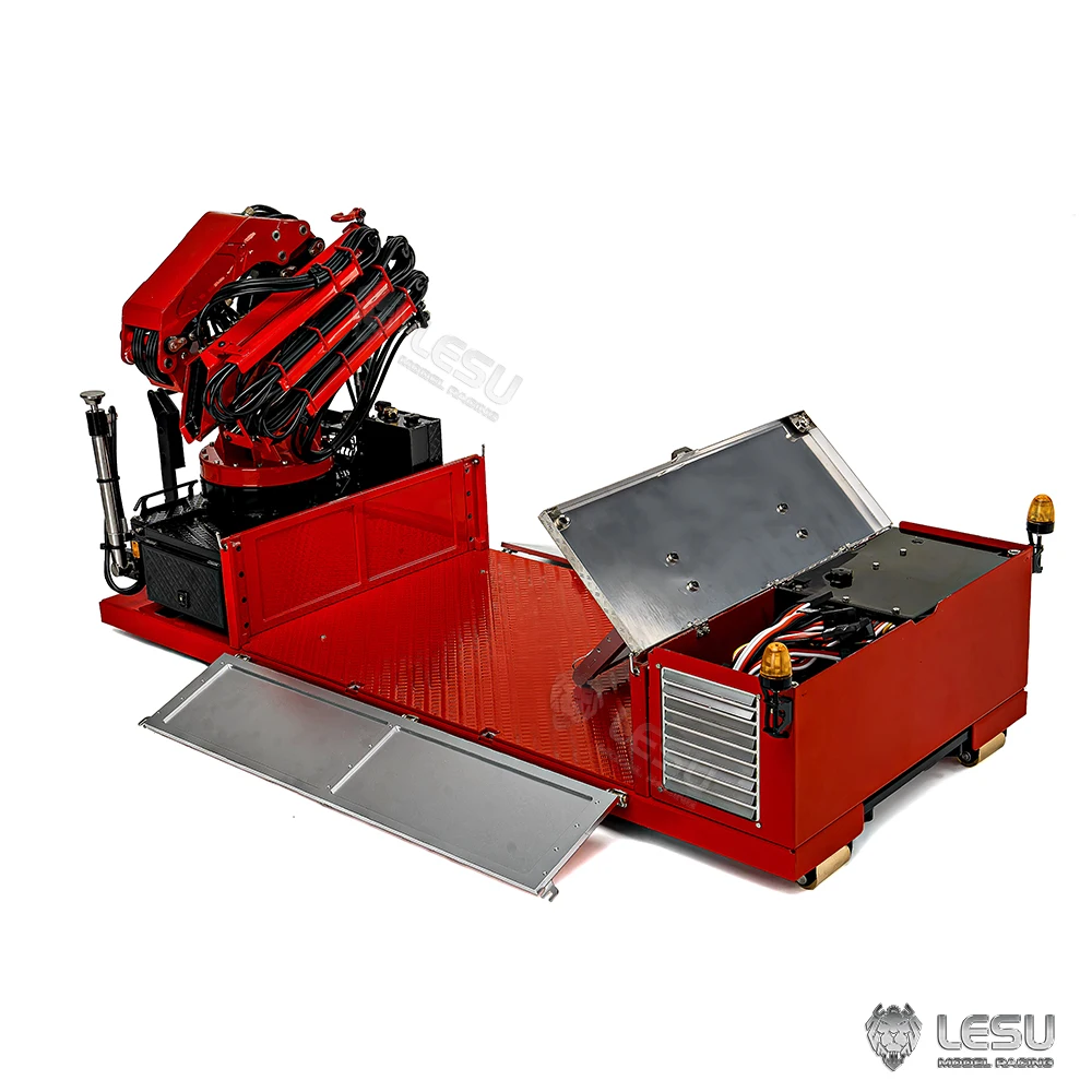 LESU RC Металлический грузовой ящик Гидравлический кран 7-канальный клапан для 1/14 Roll