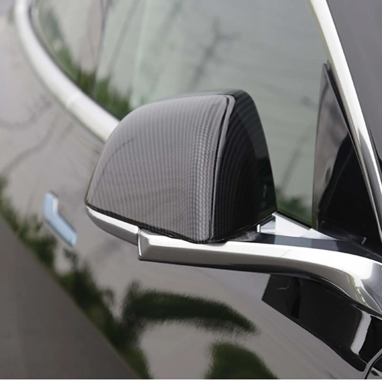 

1 пара чехлов для заднего зеркала, наклейки, отделка, легкая установка, замена автомобильных принадлежностей