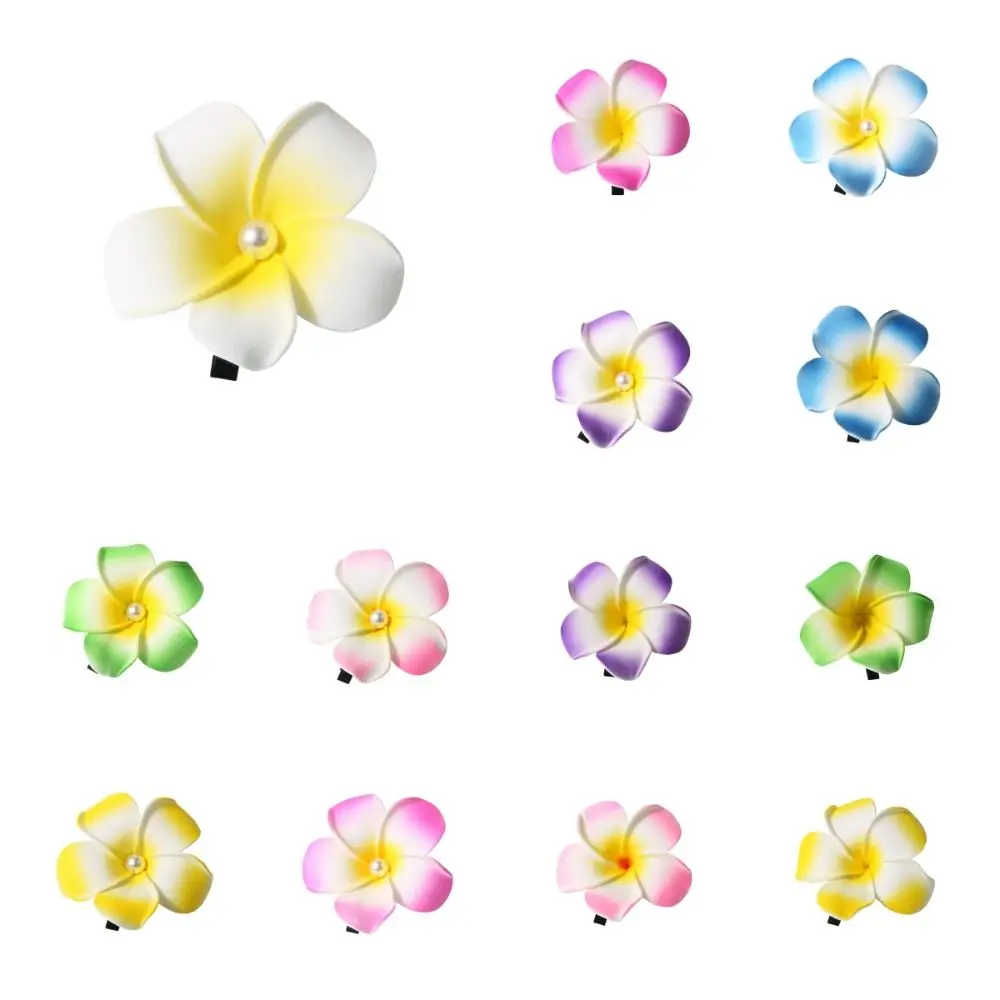 Заколка для волос с цветком франжипани средний размер заколки геометрическим