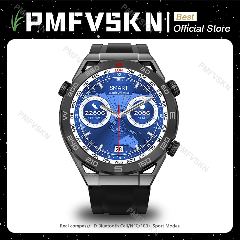 

2023 Amoled ECG+PPG Bluetooth Call Smartwatch NFC GPS Tracker Motion Bracelet Fitness For Huawei Watch Ultimate Smart Watch Men