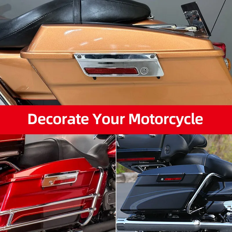 ABS мотоциклетная красная седельная сумка отражатель защелки чехлы для Harley Touring Road