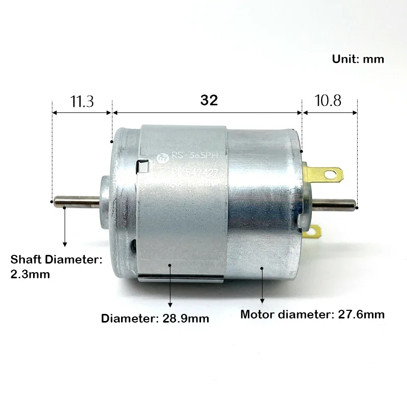 Mabuchi RS-365PH-13205 Двигатель 365 5-полюсный ротор постоянного тока 6 В-30 В 9 12 18 24 вольт для