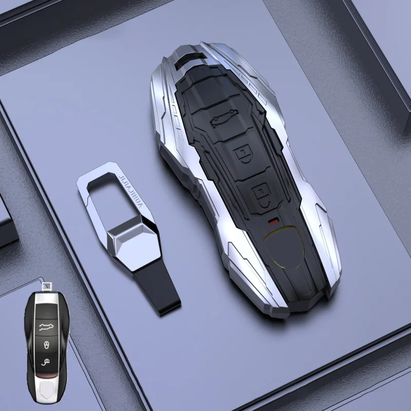 

Чехол для автомобильного ключа из цинкового сплава для Porsche 718 Cayenne Panamera 911, чехол для ключа Macan, чехол для ключа Taycan Cayman Boxster