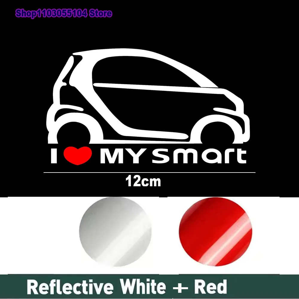

1 шт. наклейка на окно автомобиля, двери багажника, боковая наклейка, светоотражающая виниловая наклейка для Smart Fortwo 451 450 453 Forfour, аксессуары
