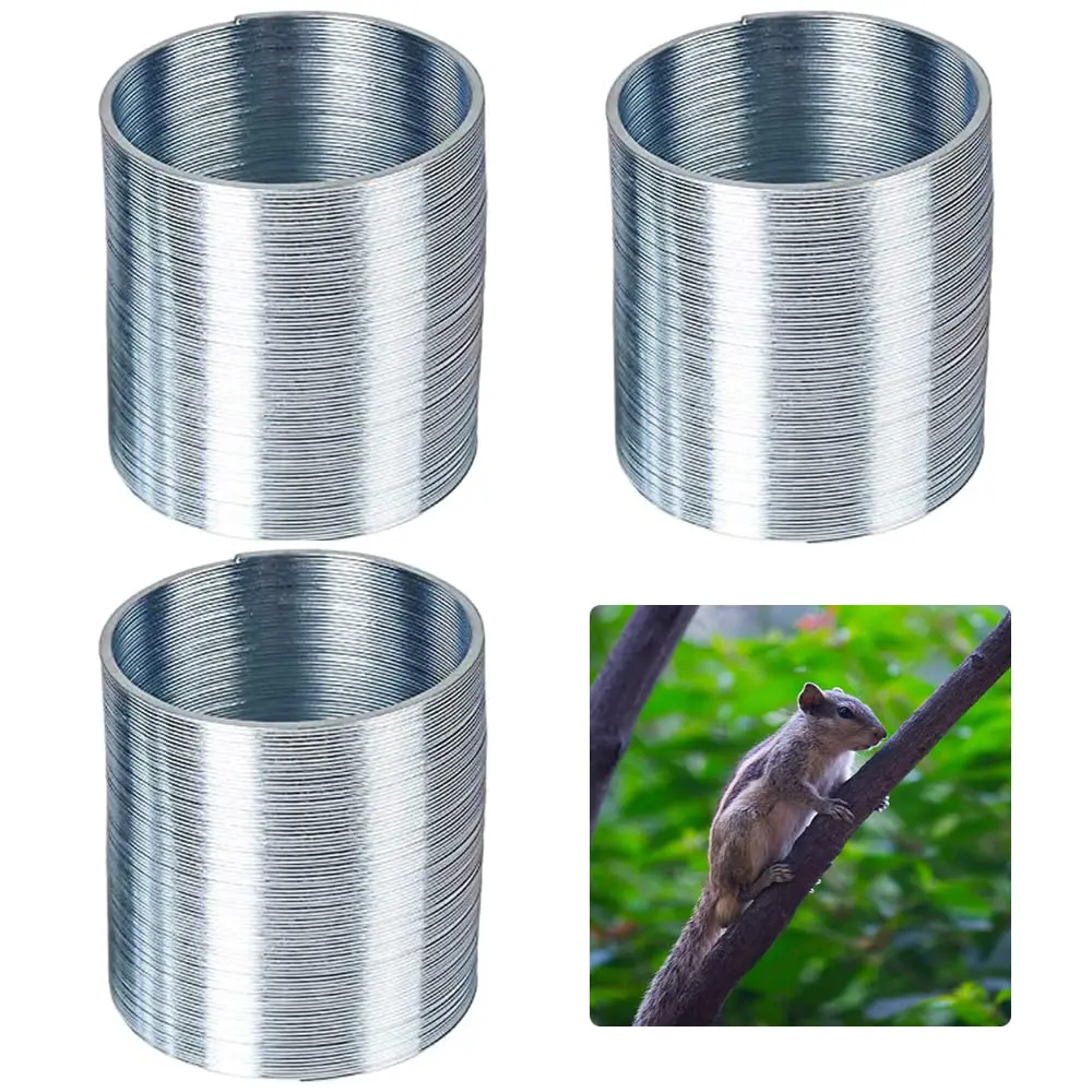 

Bird Feeder PolesSquirrel Baffle Metal Silver Compression Spring Squirrel Proof Device Barrier Spring
