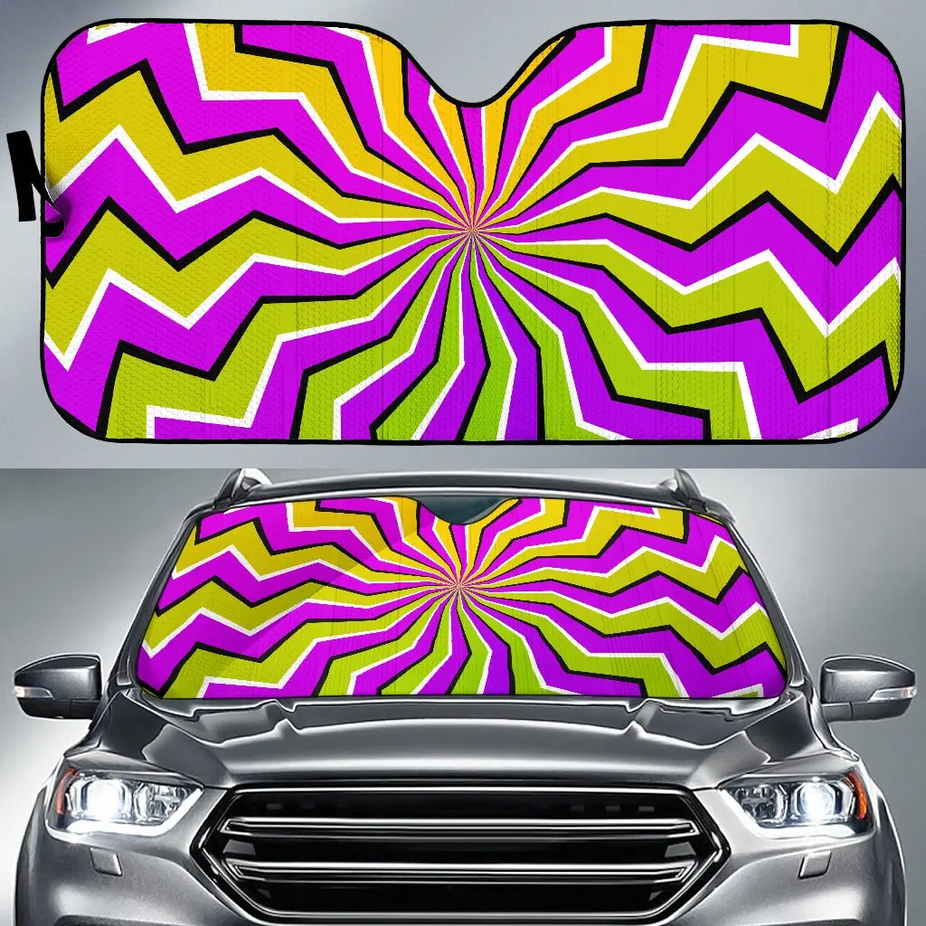

Colorful Dizzy Moving Optical Illusion Car Sun Shade