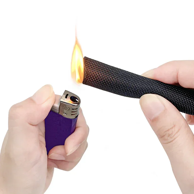 Черная изолированная кабельная оболочка 1 м плетеная трубка из ПЭТ 3/5/8/10/16/20/32/50 мм