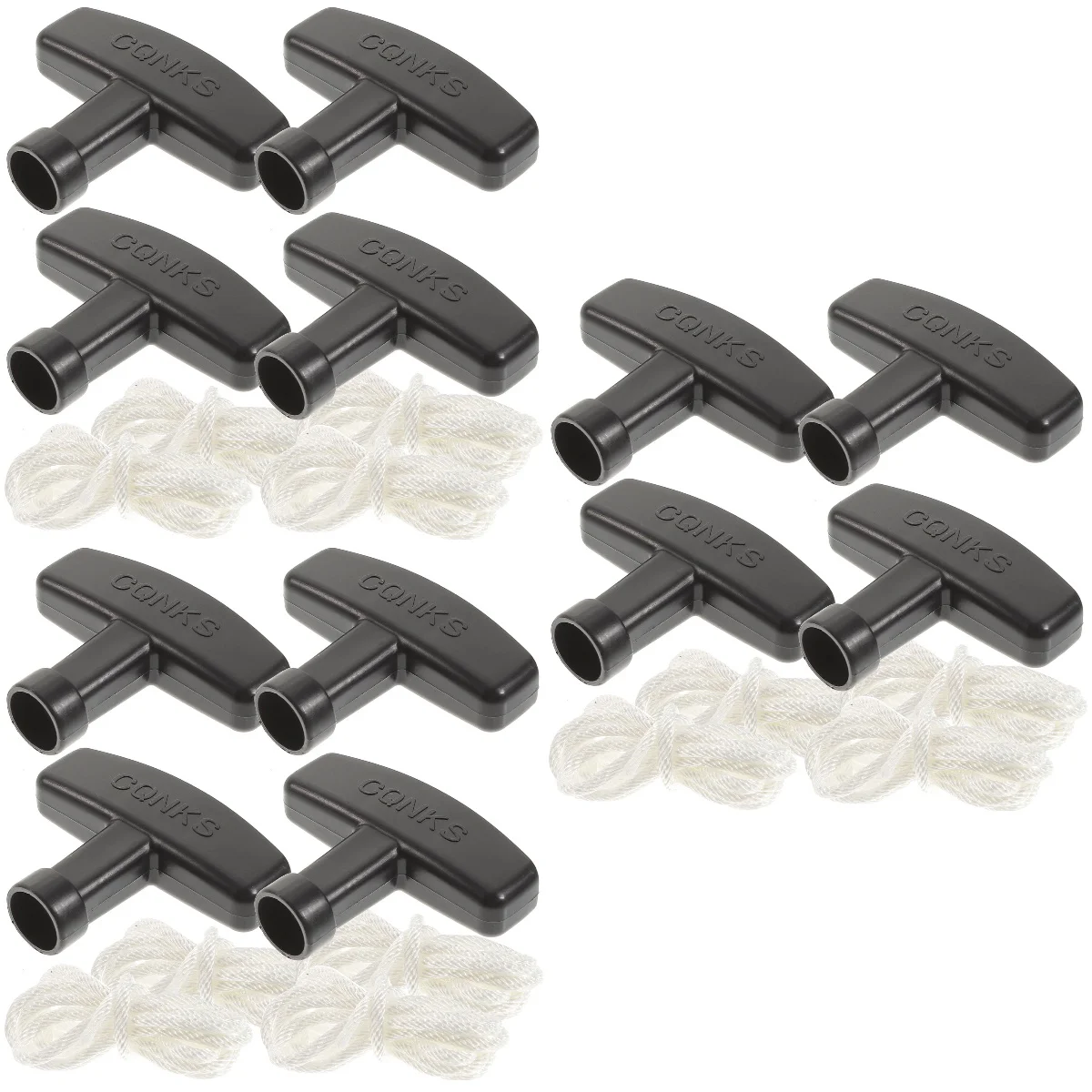 

12 Sets Starter Rope Cord Starter Recoil With Handle Grip For Lawnmower