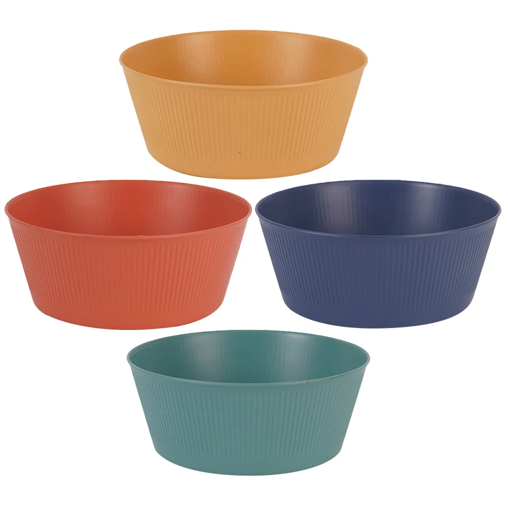 

4Pcs Kitchen Salad Bowl Convenient Ramen Bowl Kitchen Simple Soup Bowl Food Supply