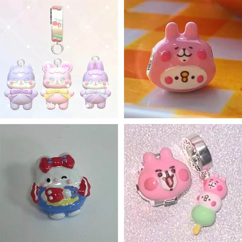 

Sanrio, Hello Kitty Новые эпоксидные бусины Diy Loopy три цвета фрикционные шарики изысканные аксессуары для браслета бусины девочка мультяшный кулон