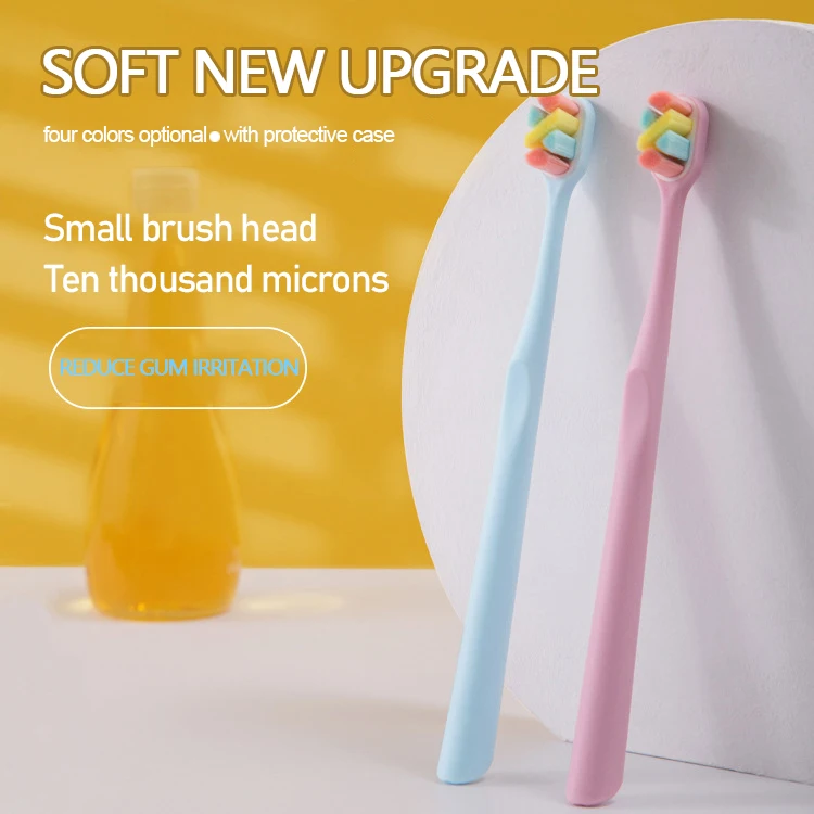 

New upgrade Multi-bundle Soft fur Toothbrush Adult Independent pack Four colors optional No fluorescent agent For oral hygiene