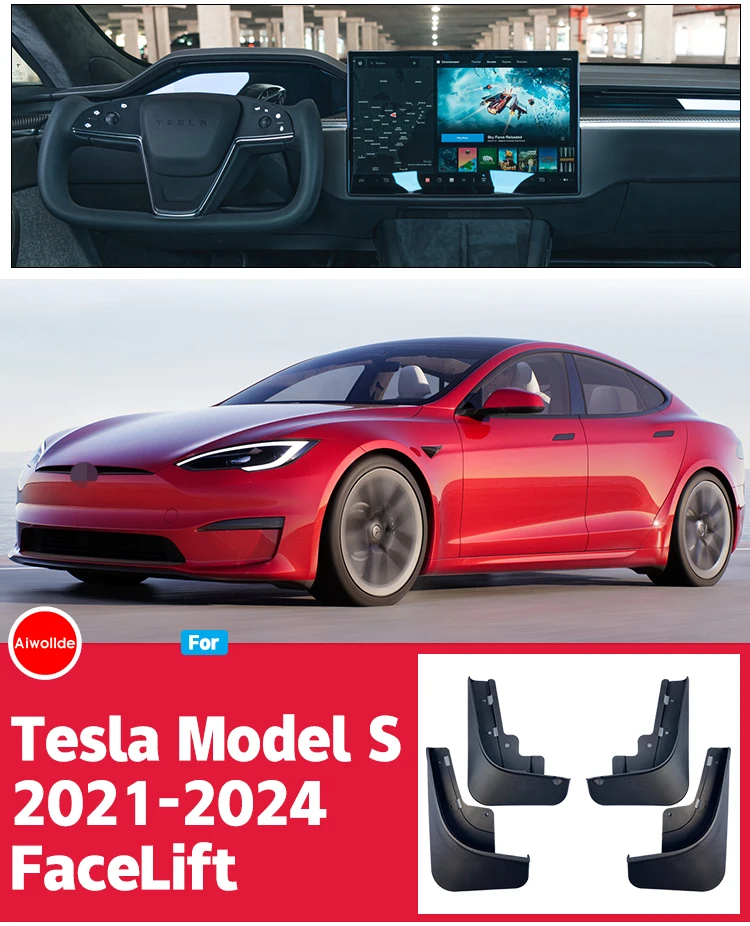 

Брызговики для Tesla Model S 2014-2025 2023 2024, брызговики, переднее и заднее крыло, автомобильные аксессуары Styline