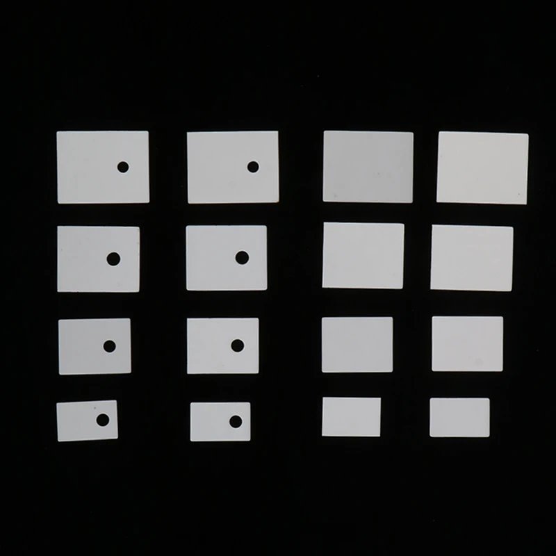 

10Pcs TO-220/3P/3PL/3PII Aluminium Oxideceramic Plate Socketed Thermal Insulation Ceramic Heat Dissipation Insulating Gasket