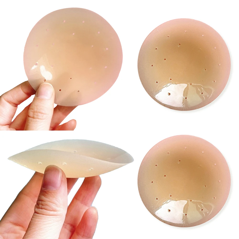 

Многоразовые Невидимые Самоклеящиеся силиконовые накладки на грудь и соски, накладки на бюстгальтер, Лепестковые наклейки, аксессуары для ...