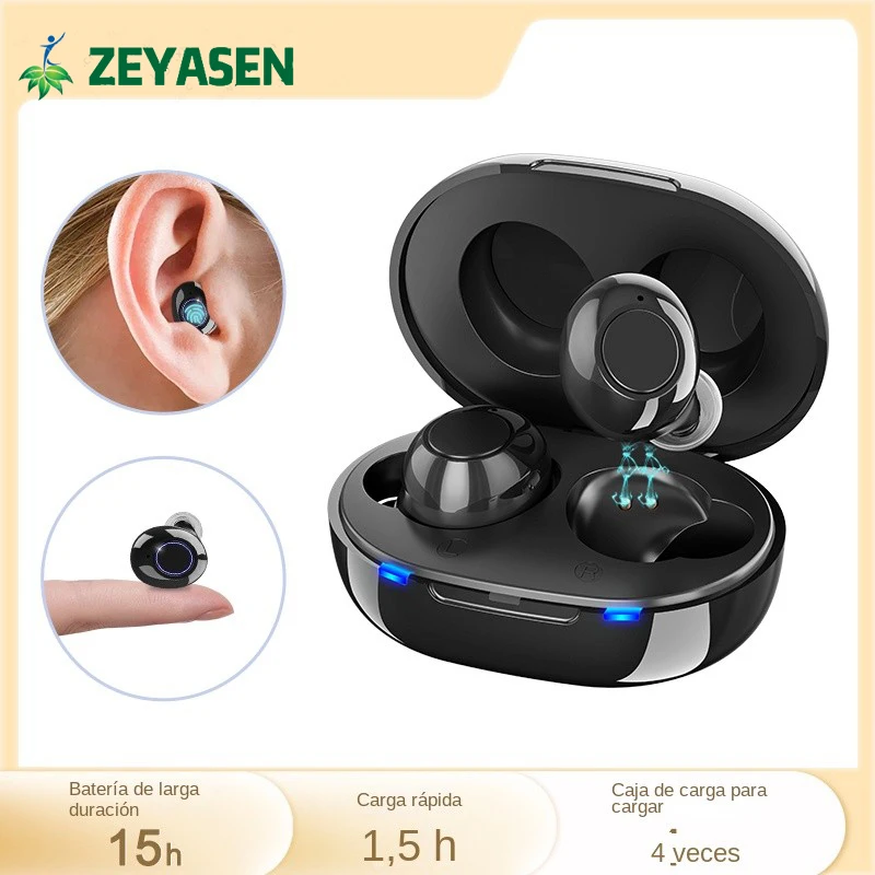 

Hearing Aid Rechargeable Intelligent Hearing Aids Sound Amplifier Low Noise One Click Adjustable Tone Hearing Device For Elderly