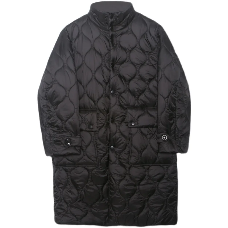 Winter Black Long Coat Men Warm Fashion Oversized Thick Coat Men Japanese Streetwear Loose Thicken Jacket Mens Parker Overcoat