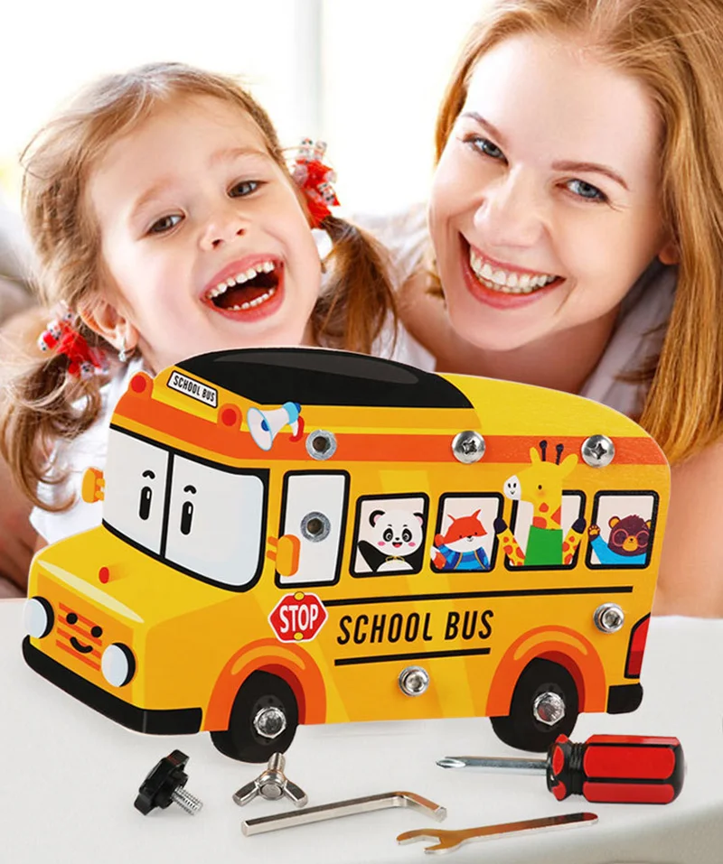 

Игрушка Монтессори, Обучающие деревянные игрушки, машинка, отвертка, занятая доска, базовые навыки, отвертка, детская игрушка, игры Монтессори 3 6 лет