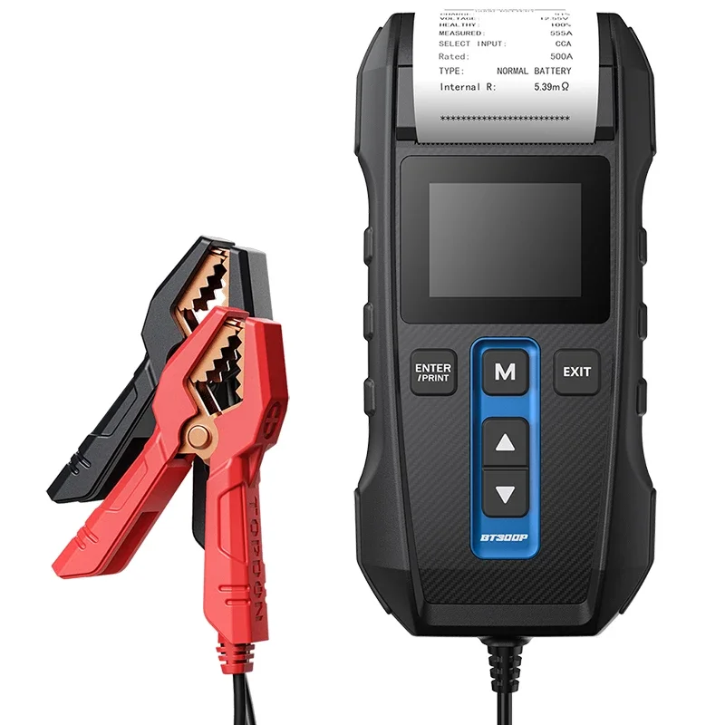 

TOPDON BT300P Car Battery Tester 12V 100-2000CCA Lead-Acid Battery Alternator Tester Load Tester Spark Free Metal Clamps