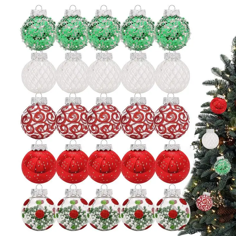 

Блестящие Рождественские шары, украшения, 25 шт., Рождественские шары, товары для рождественской вечеринки, противоударные декоративные ело...