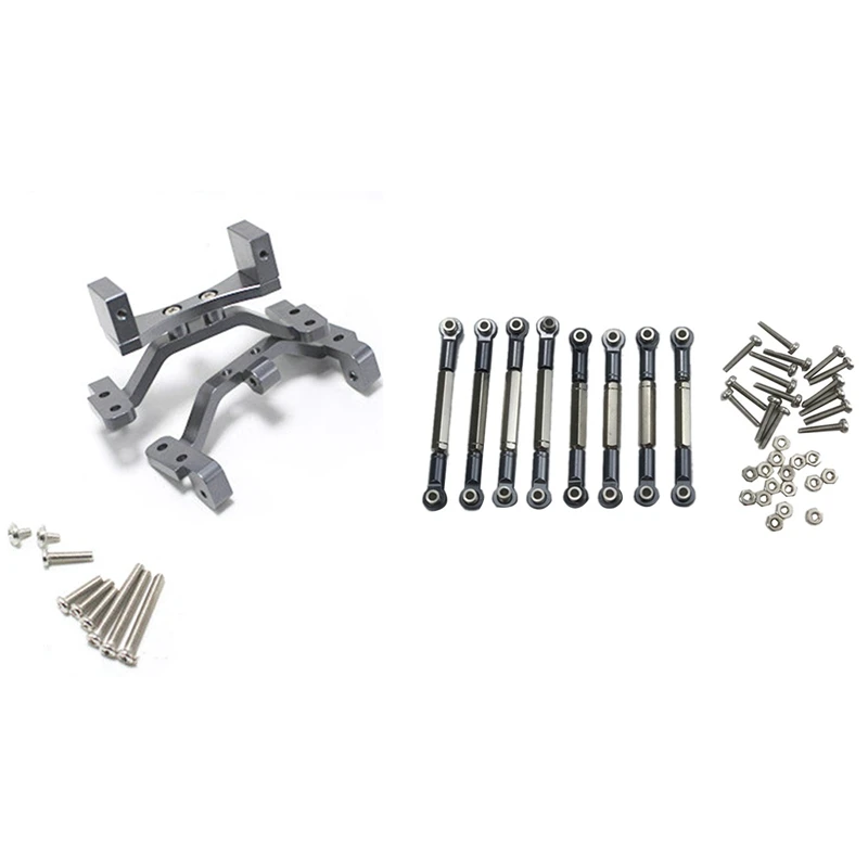 

Metal Tie Rod For WPL 1:16 Henglong & Metal Pull Rod Base Seat Mounts Servo Set For WPL C24 C14 C14K C24K 1/16