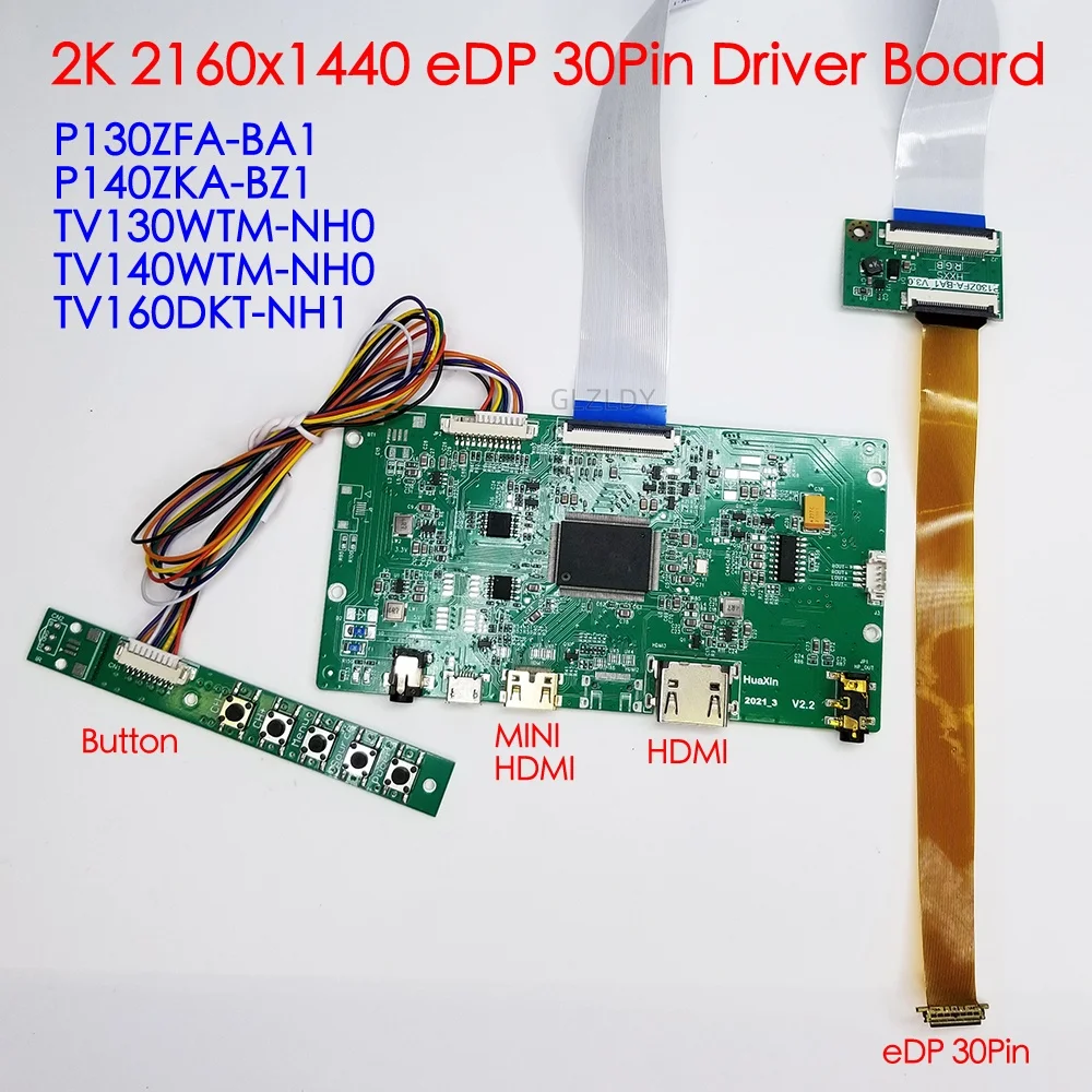 P130ZFA-BA1 P140ZKA-BZ1 тв140wtm-NH0 плата драйвера ЖК-дисплея для 2160x1440 eDP 4 lane 30P 60hz 2K USB MINI HDMI + Audio