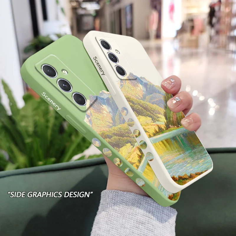 Чехол Glass Lake для Samsung A56 A36 A26 A16 A06 A54 A34 A24 A14 A04 A04E A73 A53 A33 A23 A13 A03 A72 A52 A52S A32 A22 A12 4G 5G