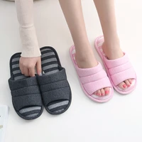 women home slippers indoor breathable flax slipper spring summer shoes women non slip bedroom shoes couple cotton slippers men