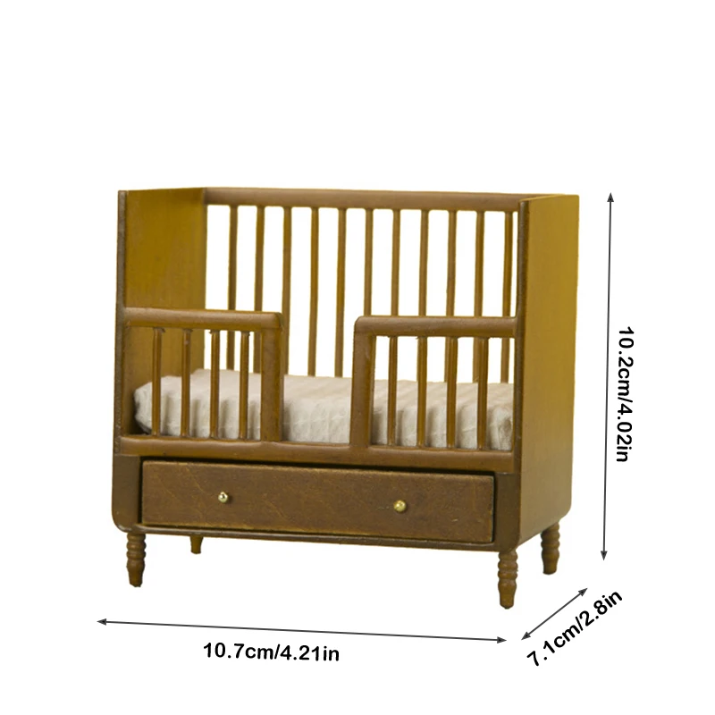 Двойная кровать для кукольного домика