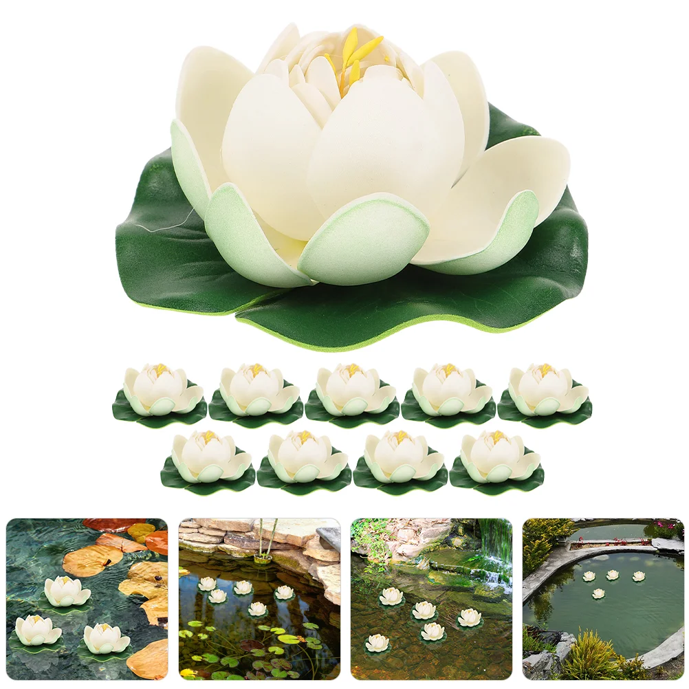 

Simulation Lotus Leaf Flower Decorations Floating Aquarium Beautiful Props Fish Tank Flowers Artificial Lotus-flower