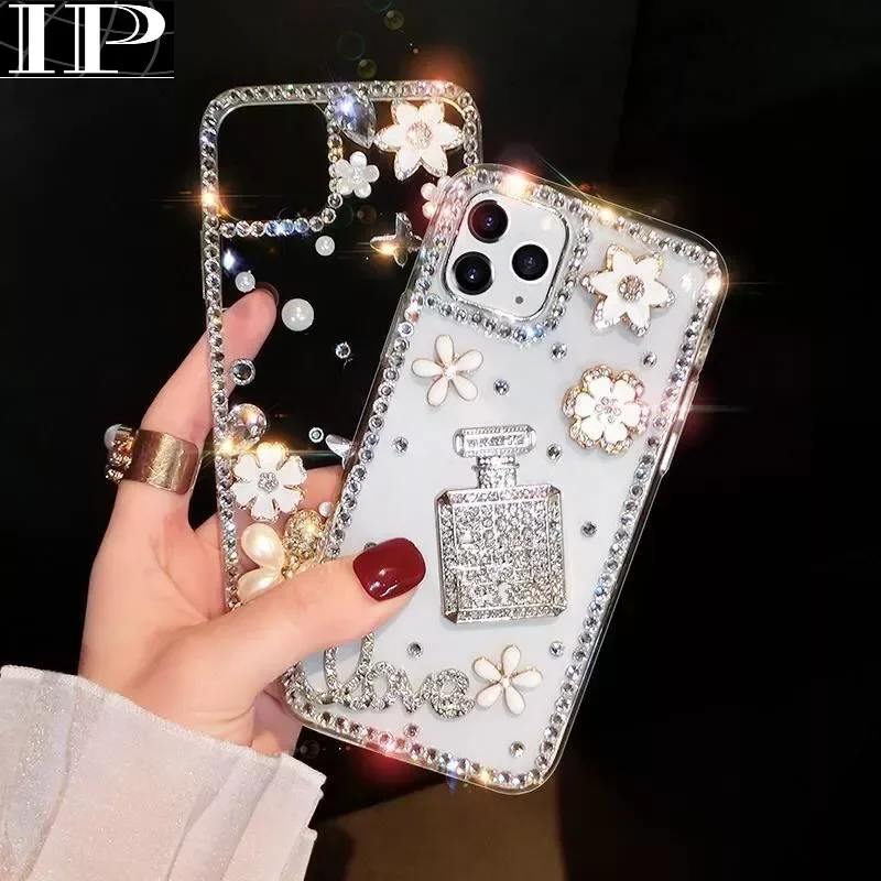 Модный чехол для телефона со стразами iPhone 15 14 13 Pro Max 7 8 Plus Xs Чехлы ручной работы