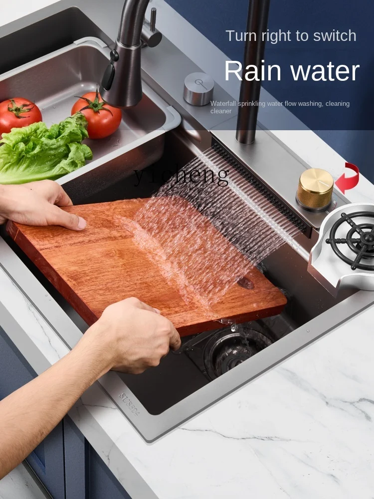 Большая одиночная раковина YY для кухни домашняя нано-столешница из нержавеющей