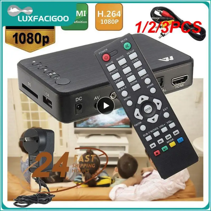 

1/2/3PCS Ultra Media Player For Car TV SD MMC RMVB MP3 USB External HDD U Disk MultiMedia Media Player Box With VGA SD MKV