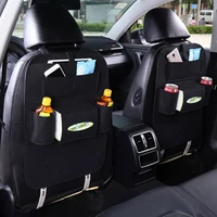 car seat storage bag back seat organizer box pad cups drink holder fabric child anti kick car accessories car decoration