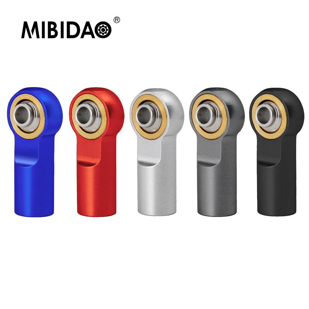 

MIBIDAO 10Pcs M4 Aluminum Alloy Tie/Push Rod Ends Ball Head for Axial SCX10 TRX-4 Tamiya 1/10 RC Car Truck Model Upgrade Parts
