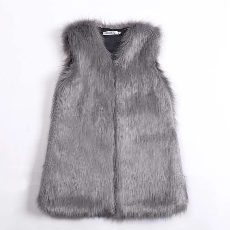 New Winter Solid Colors Fox Fur Coat Women Man Fashion Warm Fur Coats Outerwear Fake Fur Shawl Knit Women Clothing Vest