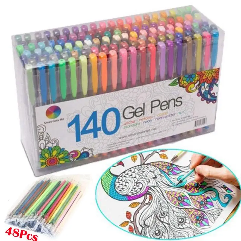 Marker Set WaterColor Painting Pen Core Marker For Kids Art Supplies School Washable Christmas Gifts 36/48 Colors Refills