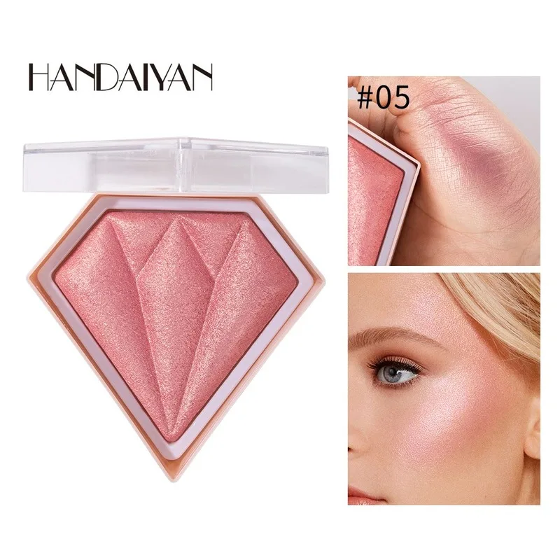 

Face Glitter Blush Pink Nude Shimmer Highlighter Blusher Powder Makeup Cosmetics Facial Contour Corrector Shine Rouge