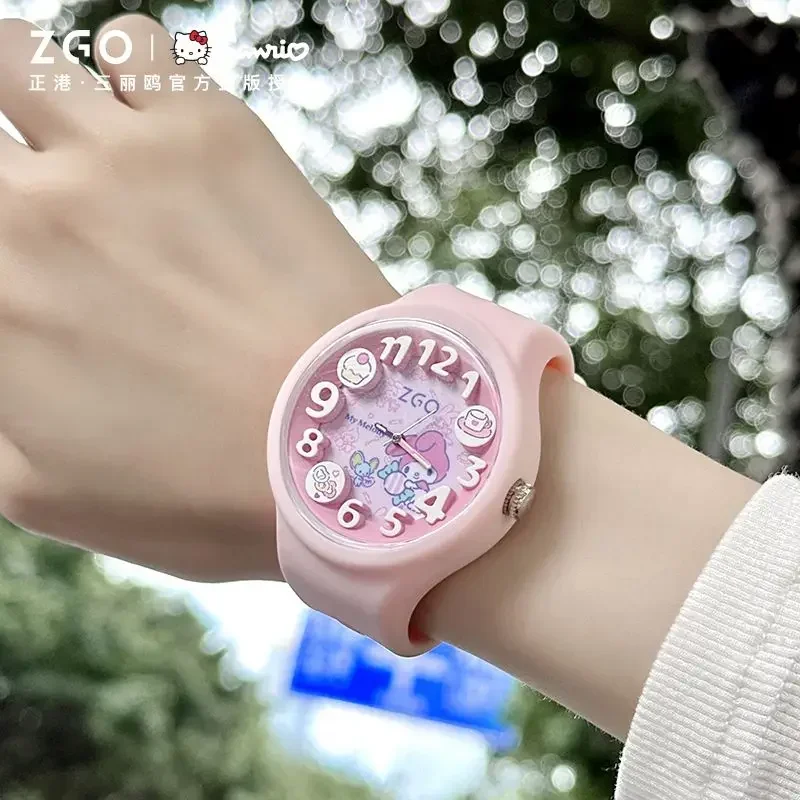 ZGO Sanrio Melody Joint Часы для девочек Спортивные водонепроницаемые детские кварцевые