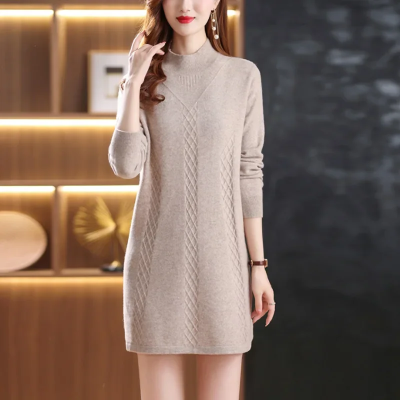 Одежда со знаком зодиака 2023 новогоднее платье свитер из чистой шерсти женский