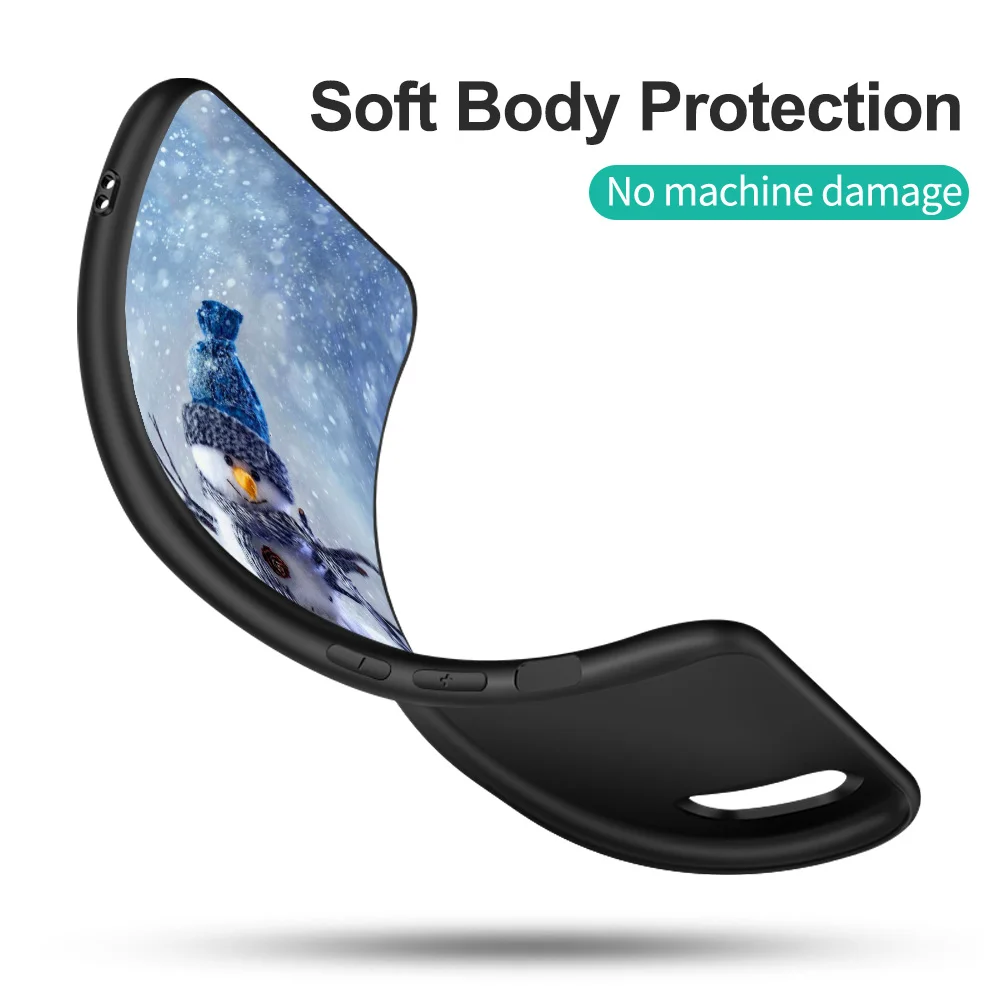 Черный чехол из ТПУ для телефона TCL 20 20L 10 lite 10L PLUS PRO 20E 20R 20SE 20XE 205 20B 20Y Рождество