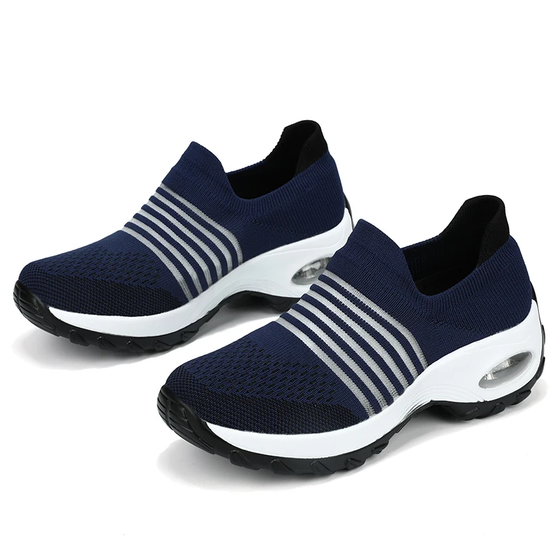 

New 2021 Spring Summer Women Sneakers Fashion Breathable Mesh Casual Shoes Platform Sneakers for Women Black Sock Sneakers