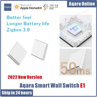 2022 aqara e1 smart wall switch version xiaomi wireless switch zigbee withno neutral one key remote control mi home homekt app