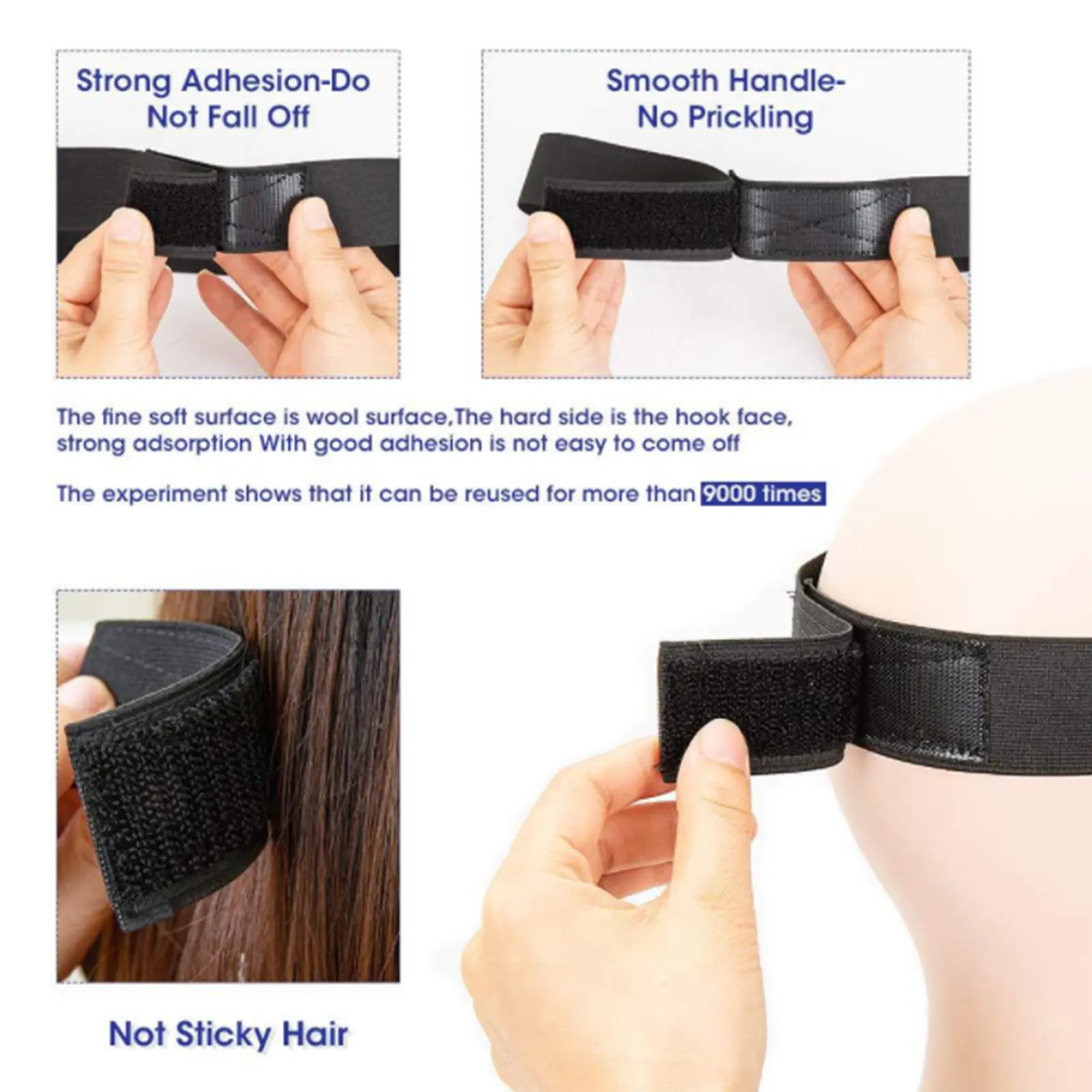

Elastic Bands For Edges 4Pcs Lace Melting BandsAdjustable Bands For S Edge Wrap To Lay Edges Flat Wide Knit Elastic Bands For