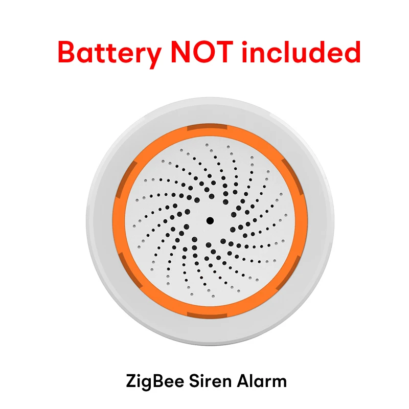 Умная сирена CUSAM Tuya Smart Zigbee со звуком и фотовспышкой, звуковая сирена со стробоскопическим оповещением 90 дБ, динамик для домашней безопасности