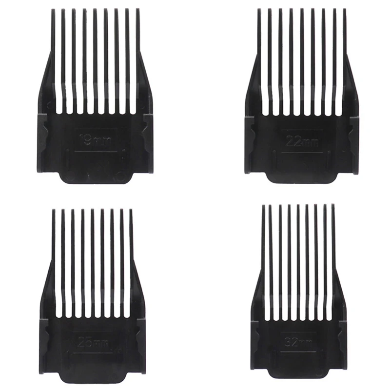 

4Pcs Positioning Hair Comb Clipper Trimmer Limit Comb Guide Sets Haircut Calipers Tools Barber Replacement 32/25/22/19MM