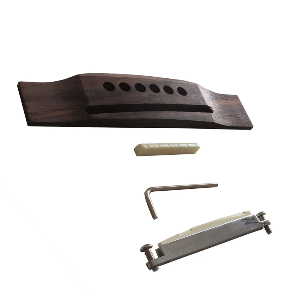 

Replacement Bridge Saddle Nut Height Ajustable Rosewood Bridge Insert Guitar Accessories for Folk Acoustic Guitar