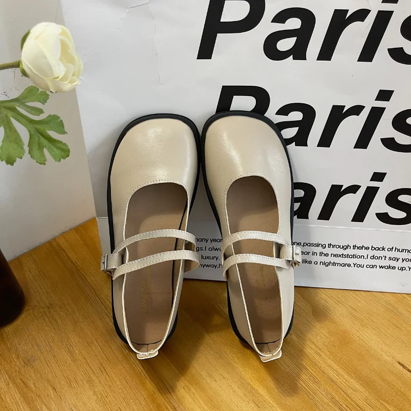 

Platform Mary Jane Shoes Women Gothic Retro Patent Leather Loafers 2023 Designer Fashion Buckle Strap Flats
