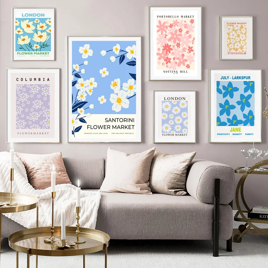 Настенные картины абстрактные красочные маргаритки цветочный узор