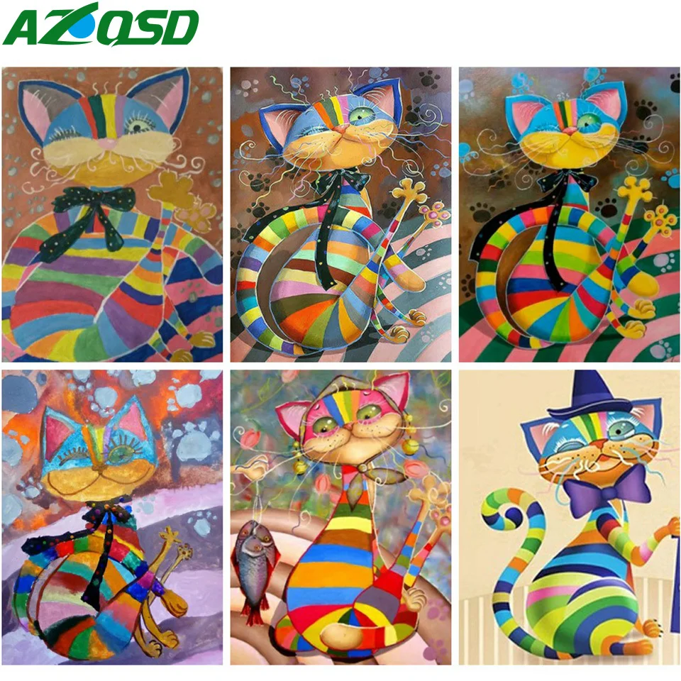 

Набор для рисования на холсте с изображением кошки, 50x65 см